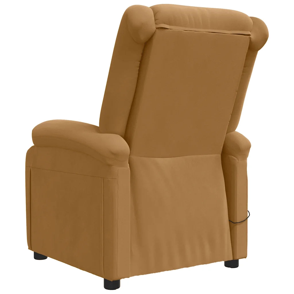 Poltrona Massaggiante Marrone in Velluto 342418