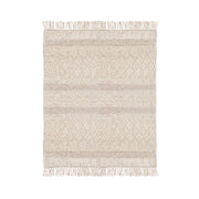Tappeto in Lana Tessuto a Mano con Rombi e Frange 160x230 - MORGAN
