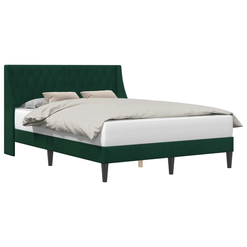Struttura del letto-Giroletto Verde Scuro 160 x 200 cm Velluto 894419