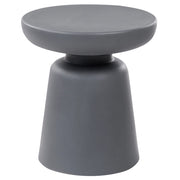 Tavolino Accent Materiale sintetico grigio scuro ø 31 cm Per interni ed esterni Resistente alla ruggine e all'acqua