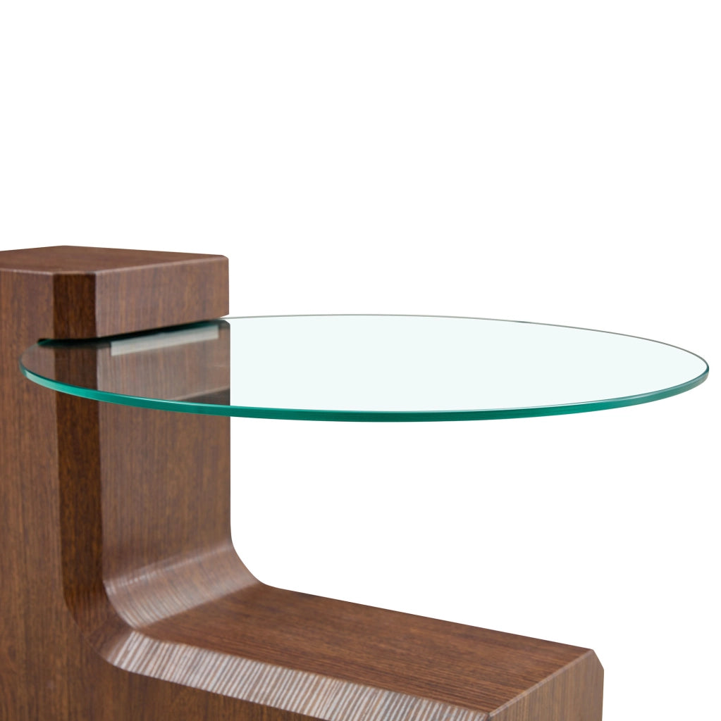 Set di tavolini da caffè rotondi separabili in MDF e vetro