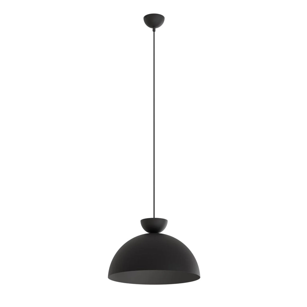 Lampadario Minimal Efesto Acciaio Nero 1 Luce Gx53