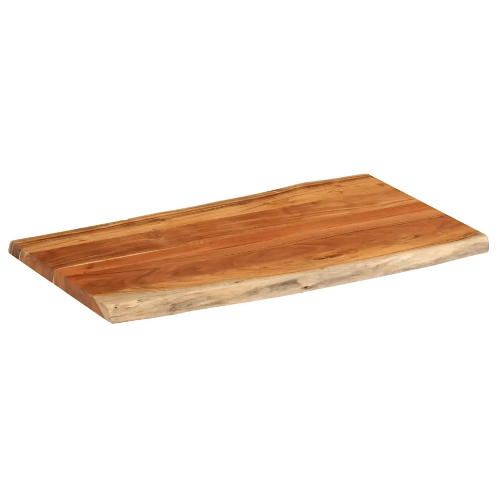 Piano Tavolo 100x60x3,8 cm Rettangolare Legno Acacia Bordi Vivi 370646
