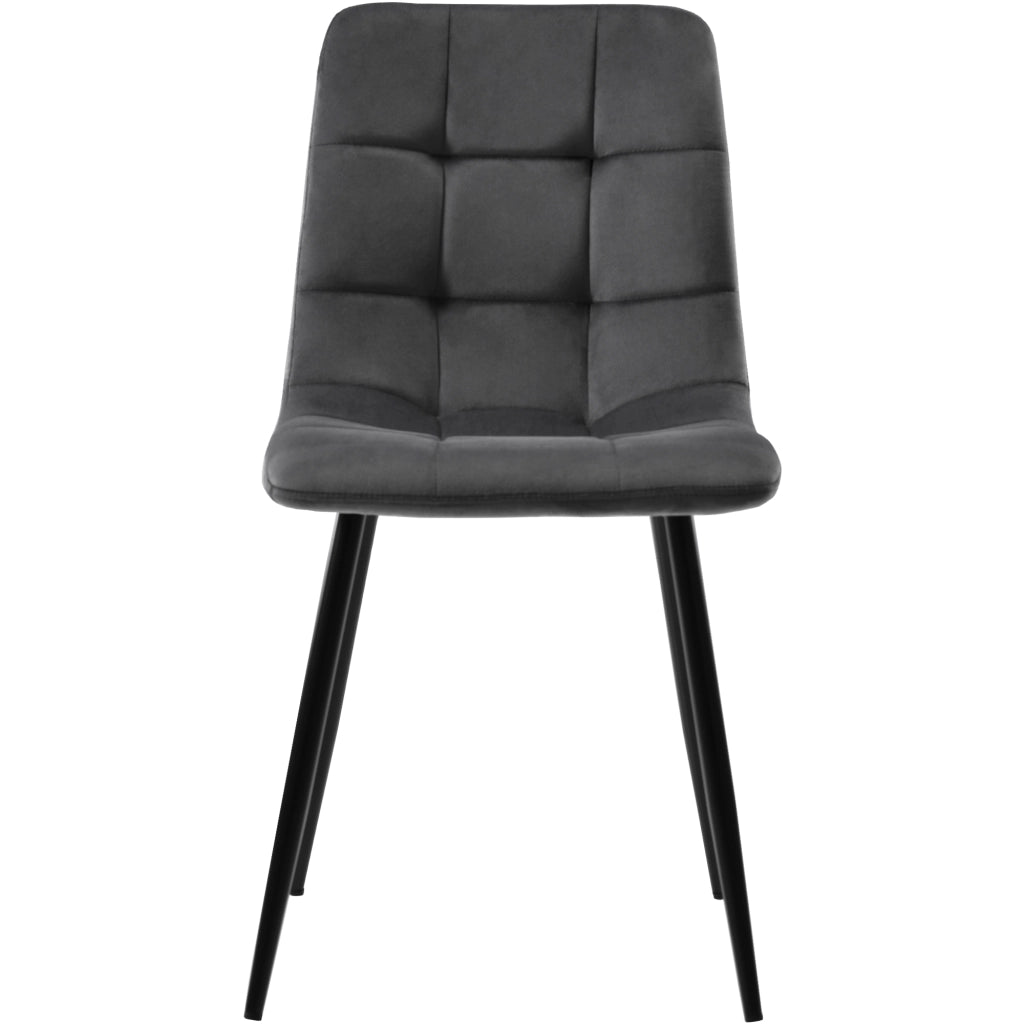 SEDIA da pranzo imbottita 44x41x86 cm grigio Set da 4 pezzi