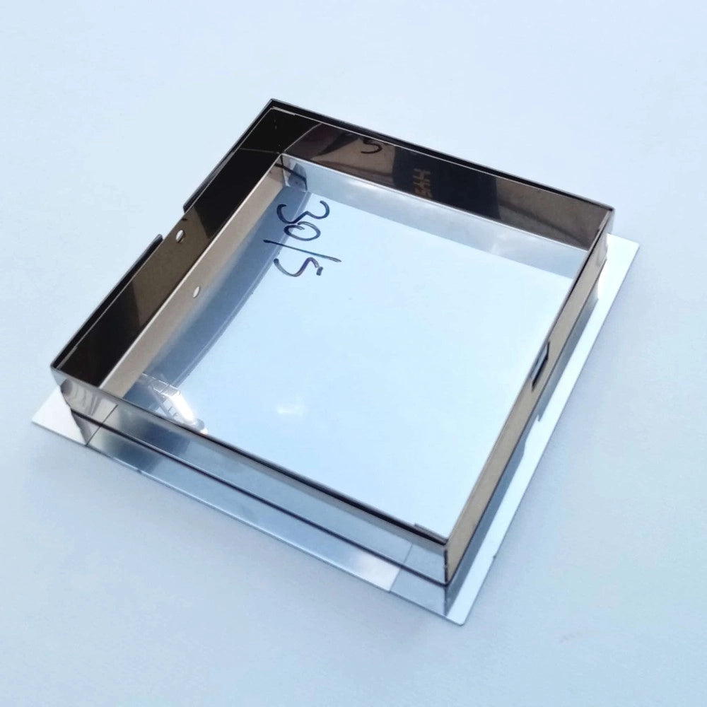Sigillo 400 x 400 x h 50mm chiusino di acciaio inox pesante da incasso