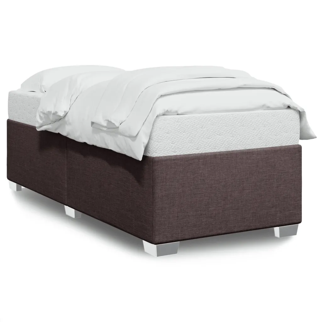 Letto singolo | Letto per adulti | Giroletto senza Materasso Marrone Scuro 90x190 cm Tessuto