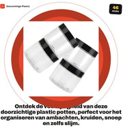 Contenitori di plastica ronde per laboratorio 46 pezzi - 120 ml contenitore di conservazione - chiusura ermetica - materiale di alta qualità - per laboratorio e conservazione