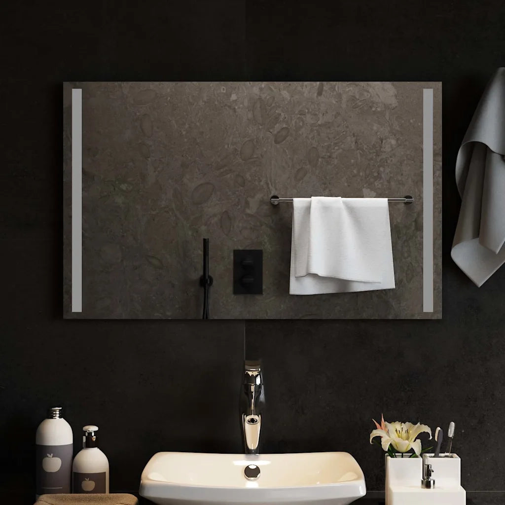 Specchio da Bagno con Luci LED-Specchio per Bagno 80x50 cm 967860