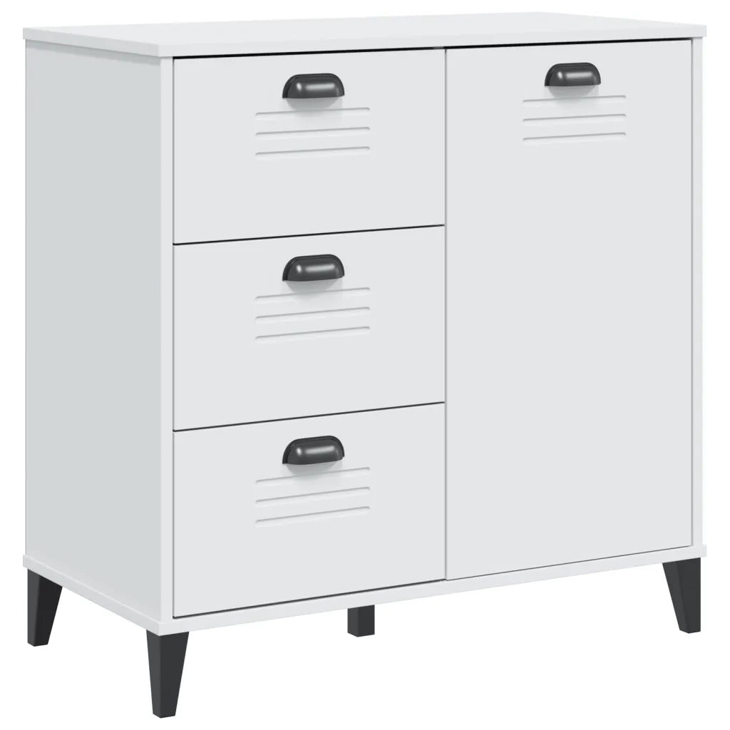 Credenza | Madia | Buffet da pranzo | Armadio da pranzo VIKEN Bianca 80x40x80 cm in Legno Multistrato