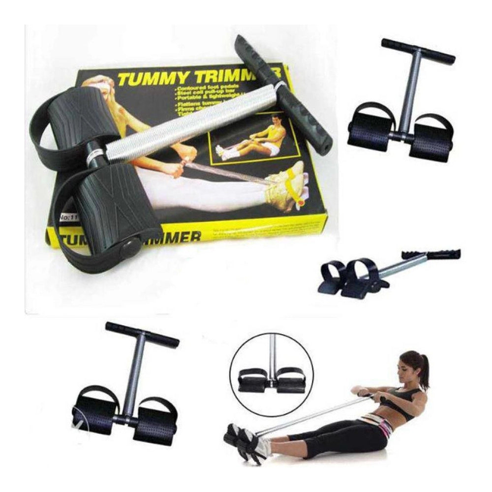 Trade Shop - Elastico Con Pedali Tummy Trimmer Allenamento Muscoli Addominali Gambe Braccia -