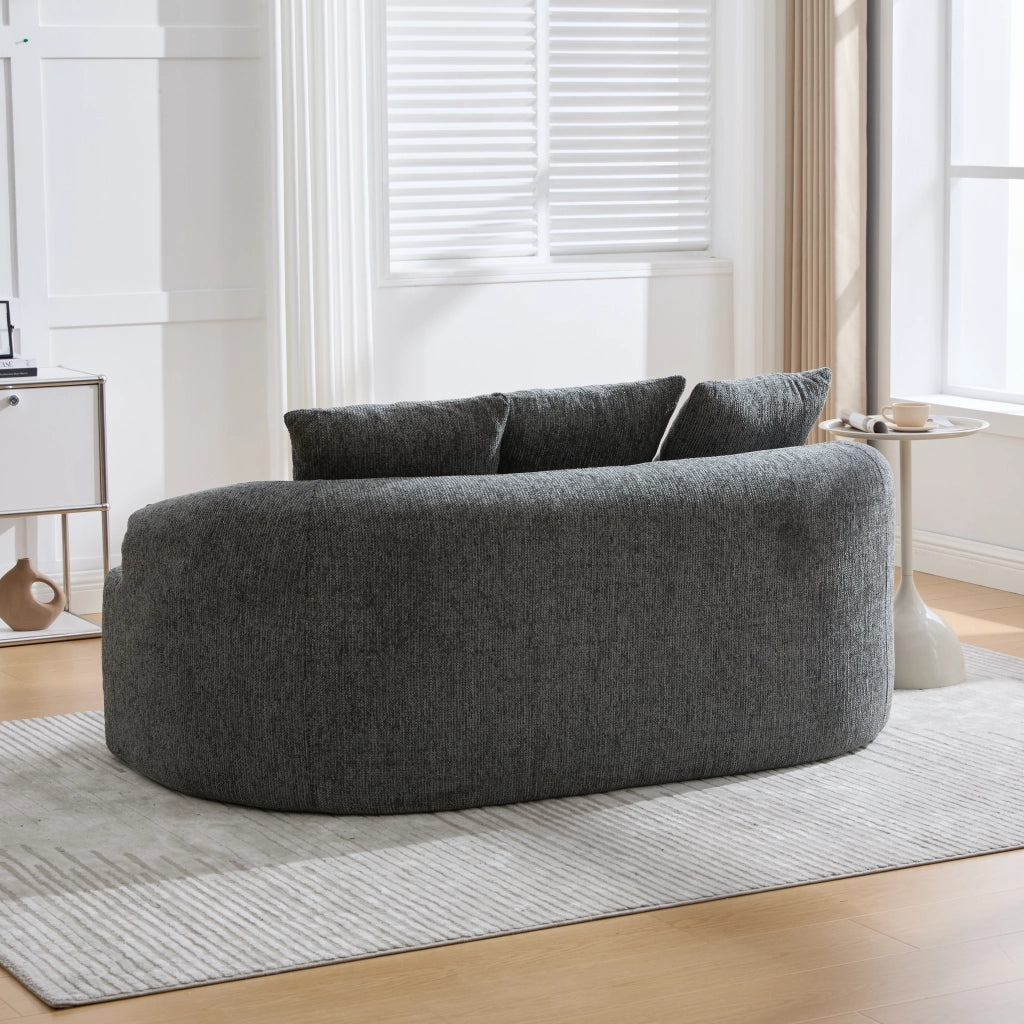 Divano 2 Posti Velluto con Cuscini ¨C MINIMAL ¨C Chenille, Design Compatto