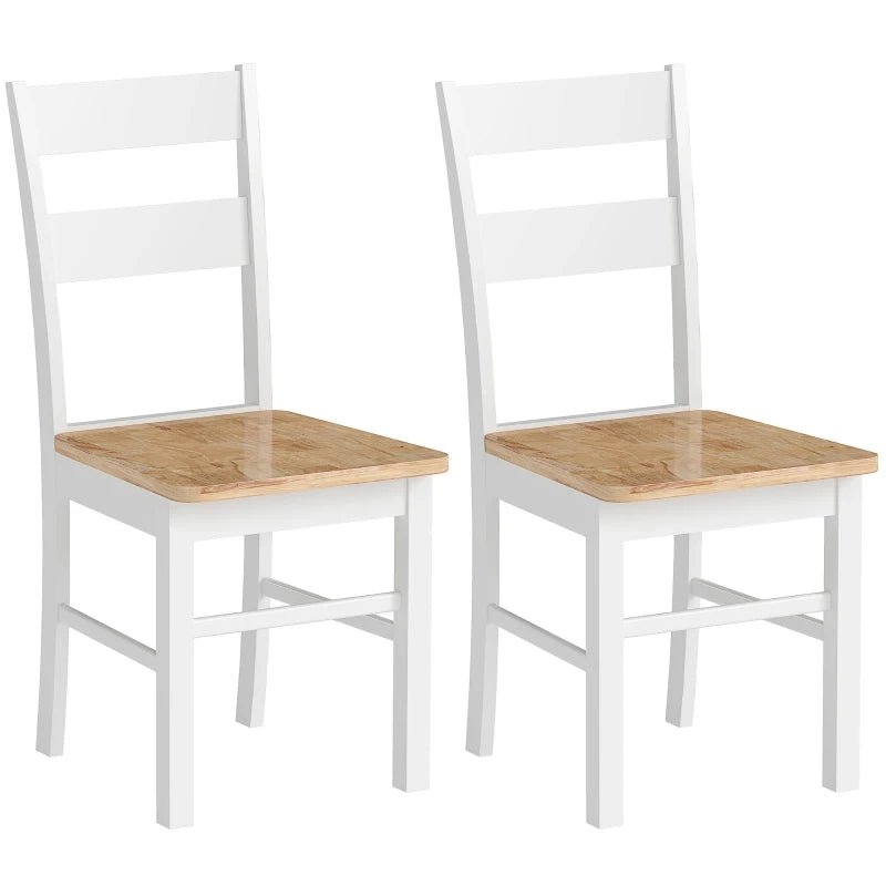 Set di sedie da cucina 40x50.5x88.5 cm con schienale curvo in legno di caucciù