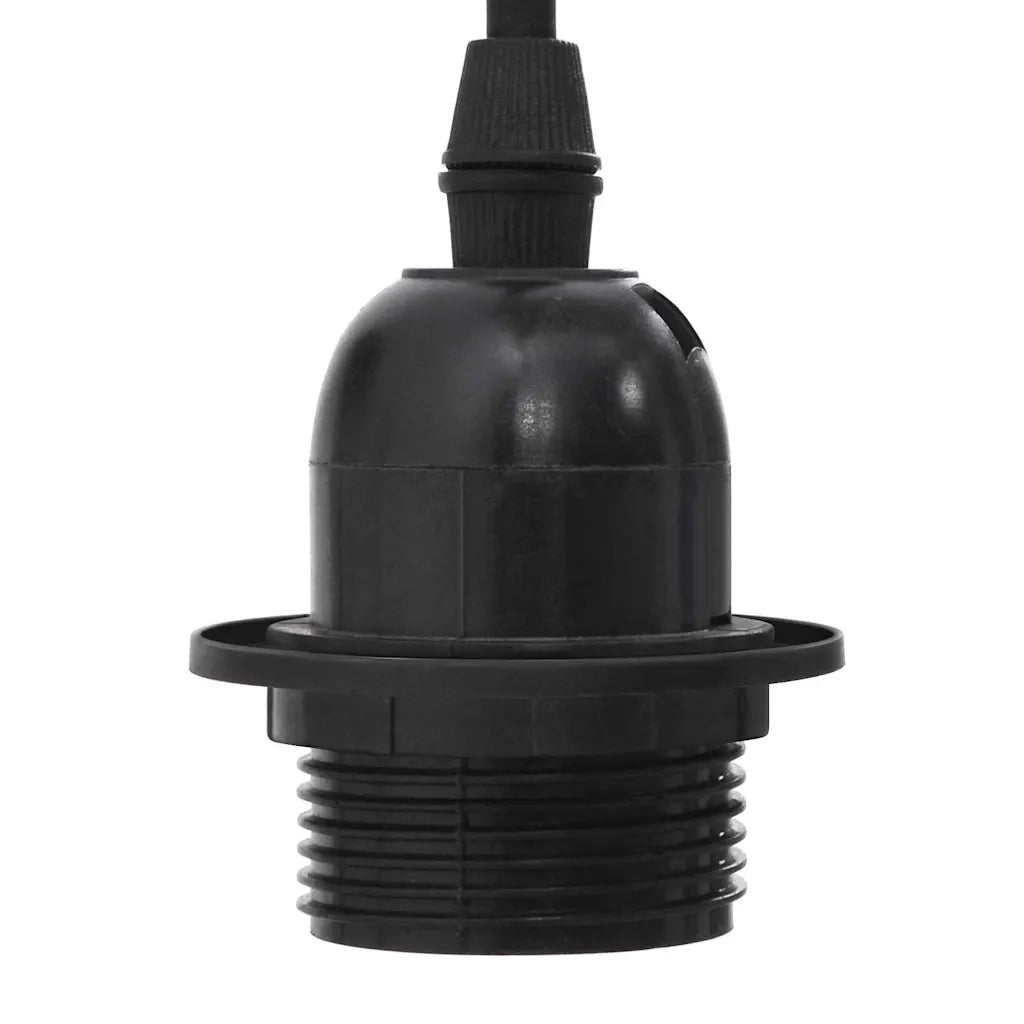 Lampada a Sospensione con 5 Portalampada E27 in Metallo Nero 4103454
