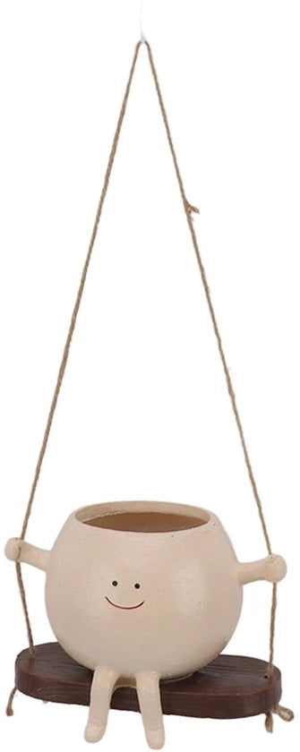 Vaso per piante unico progetto - Sospeso contenitore per piante - Viso creativo oscillante - Per interni/esterni - Decorazione della giardino - Leggero 340 g