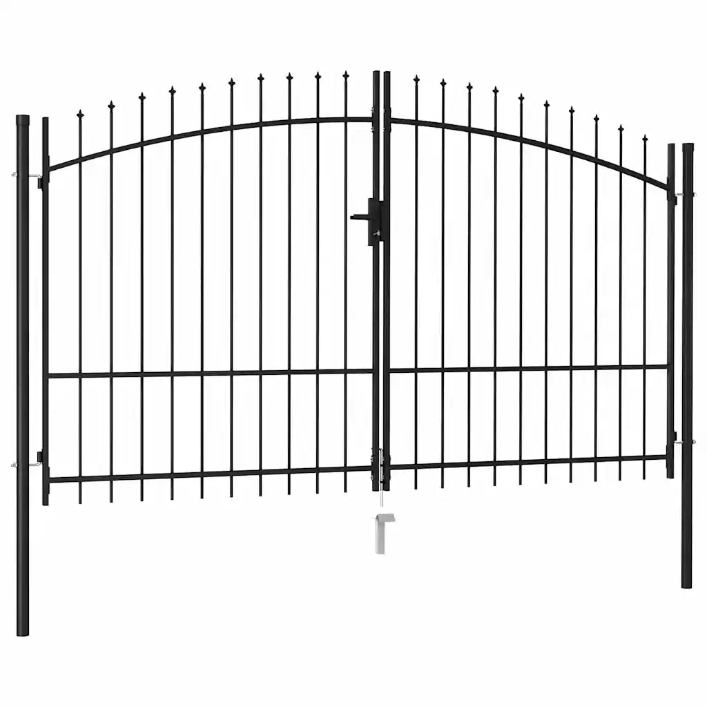 Cancello recinzione Woerden Doppia porta punta 299,5x224,5 cm 145737