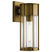 Applique esterna ottone Camillo vetro bolle E27 IP44