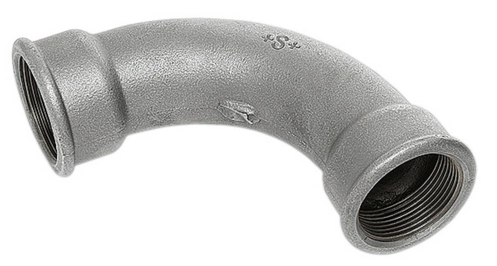 10pz curva femmina femmina  ghisa zincata gr.1/2 fig.2 cod:ferx.3814