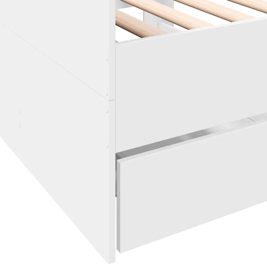 Divano Letto con Cassetti senza Materasso-Sofa Letto-Daybed Bianco 100x200 cm 428710