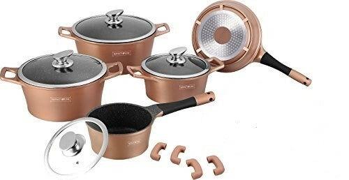Batteria di pentole Set Pentole 14 Pz. Pietra lavica Royaltiy Line