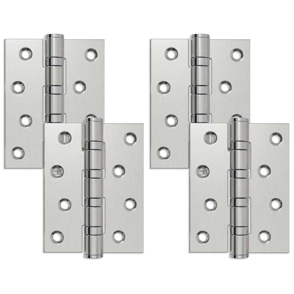 Cerniera 4 pz 100 x 78 x 13 mm Argento Acciaio 42041376