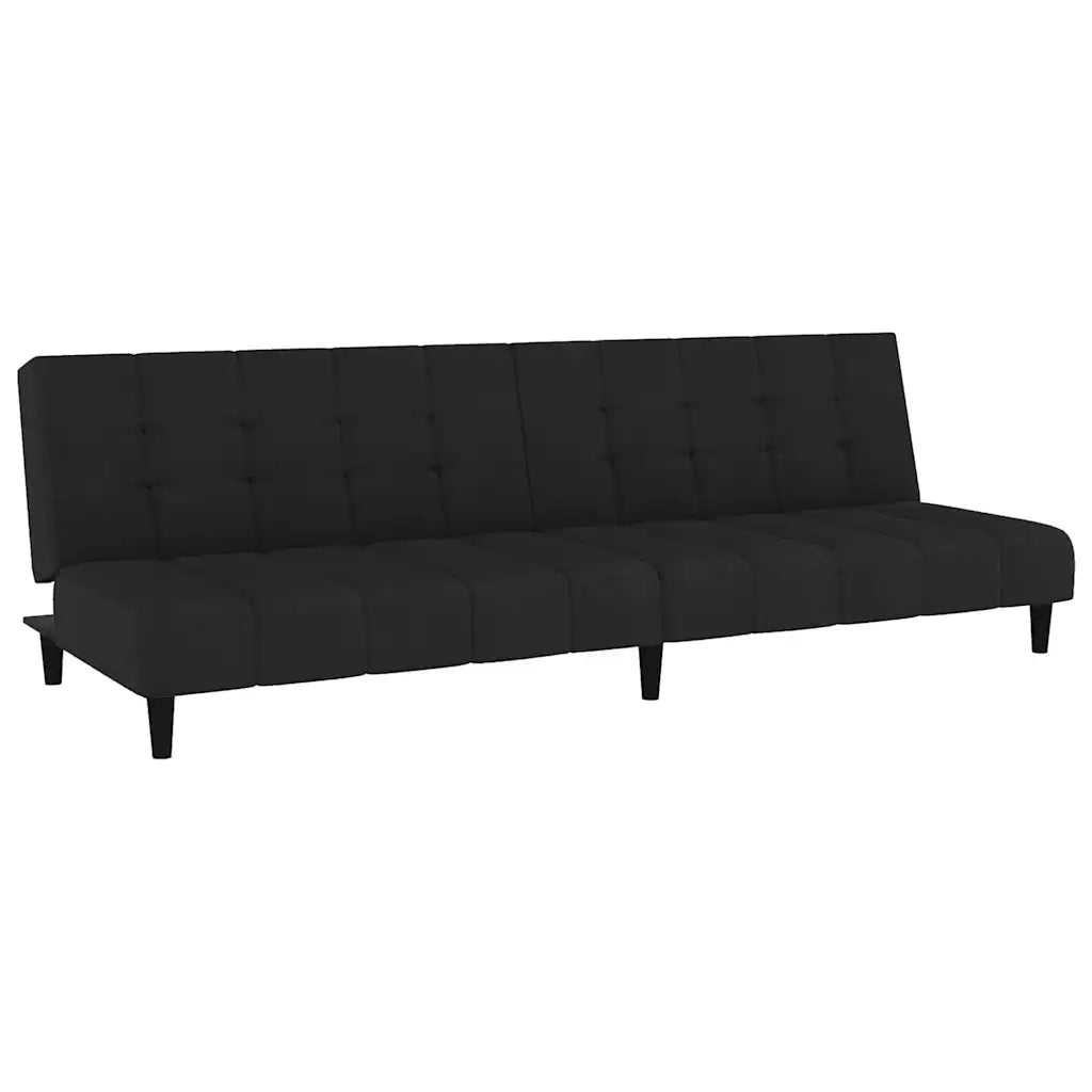 Divano letto | Sof¨¤ letto | Letto singolo a 2 Posti Nero in Velluto