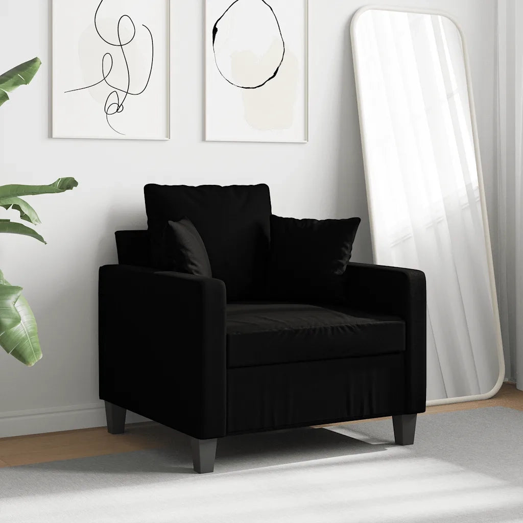 Poltrona Nera 60 cm in Tessuto 359255