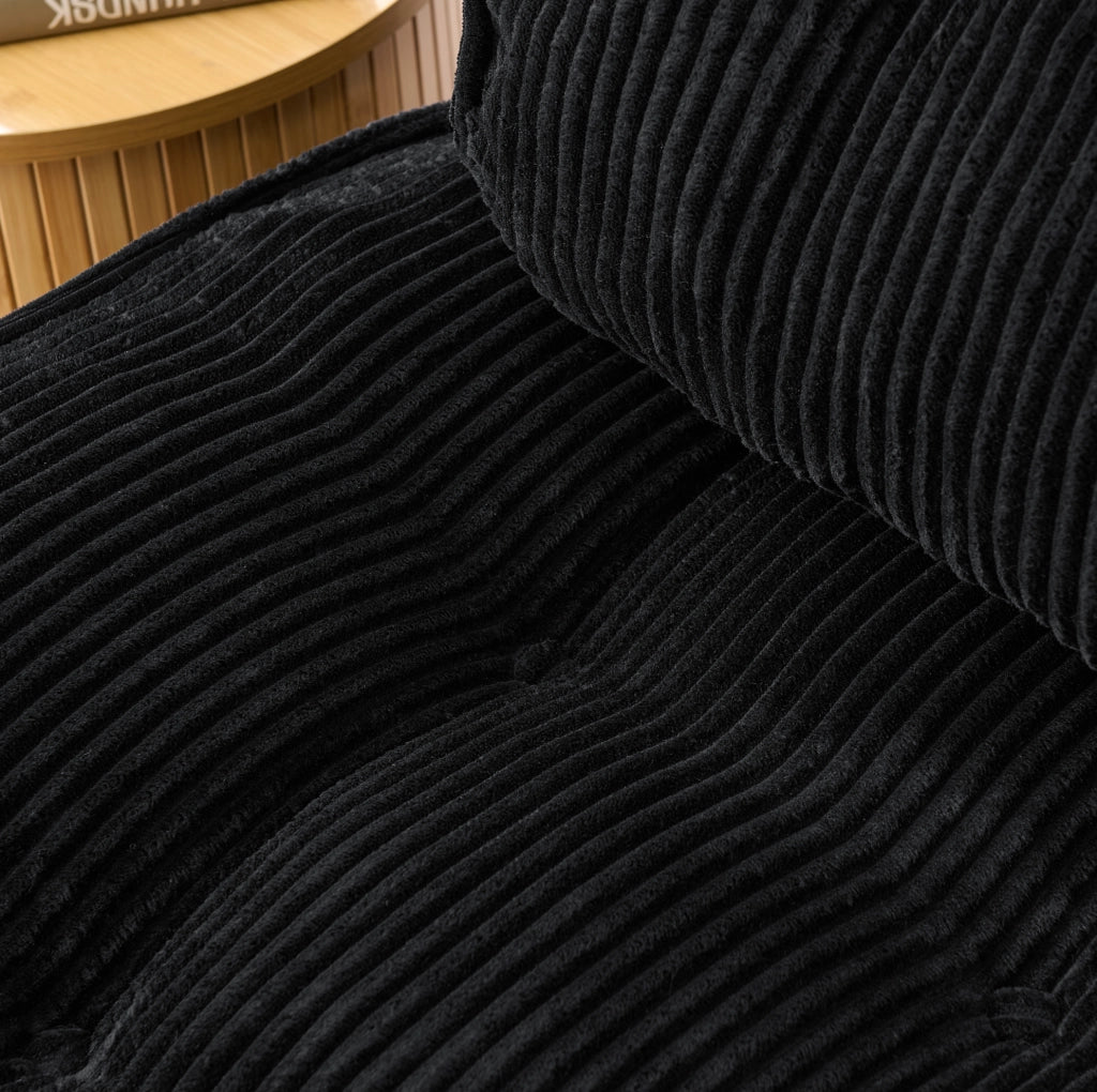 Poltrona pieghevole 2 in 1 trasformabile in letto singolo; in schiuma nera; 52 x 50 x 30 cm