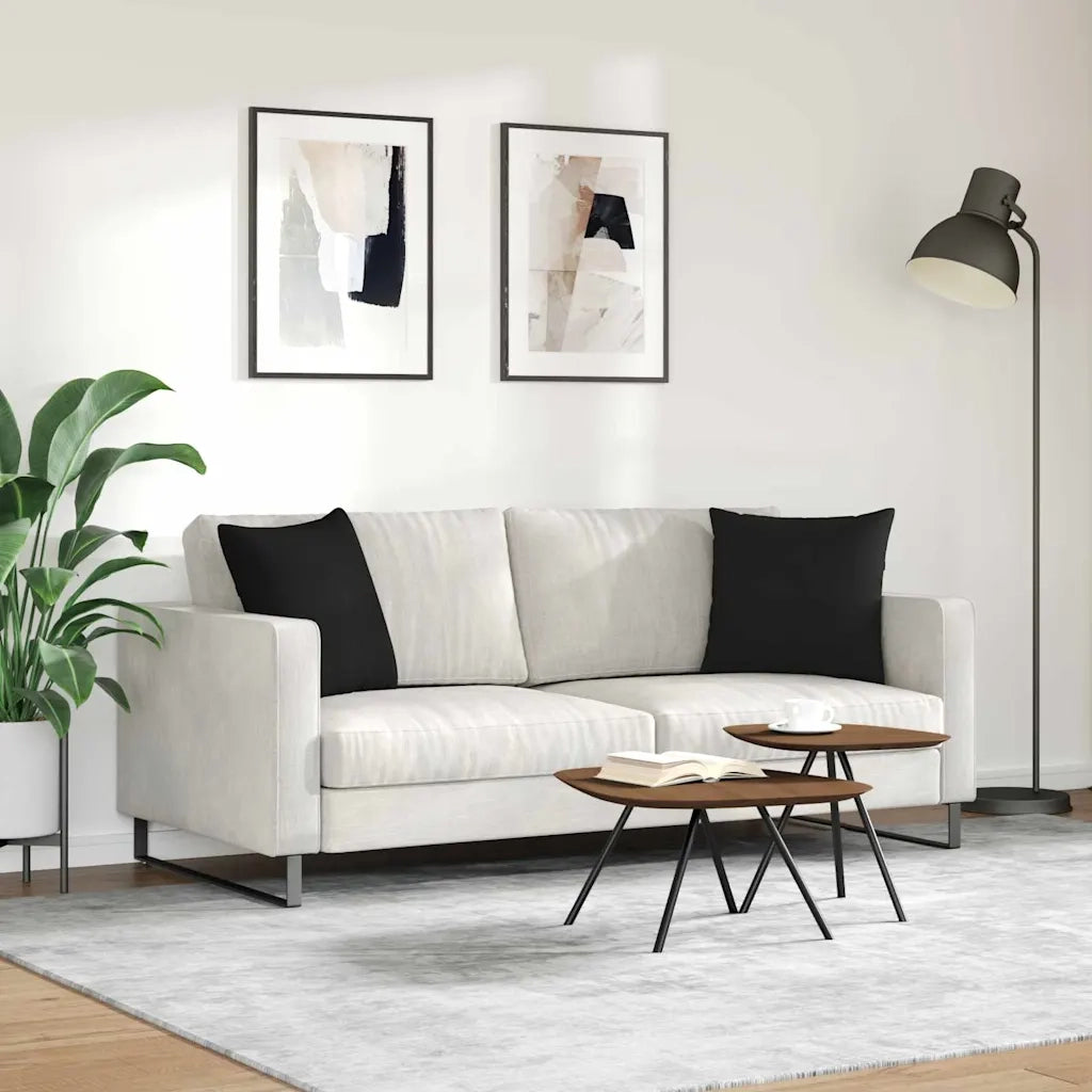 Cuscini da Divano 2 pcs Nero 45 x 45 cm Tessuto 42013943