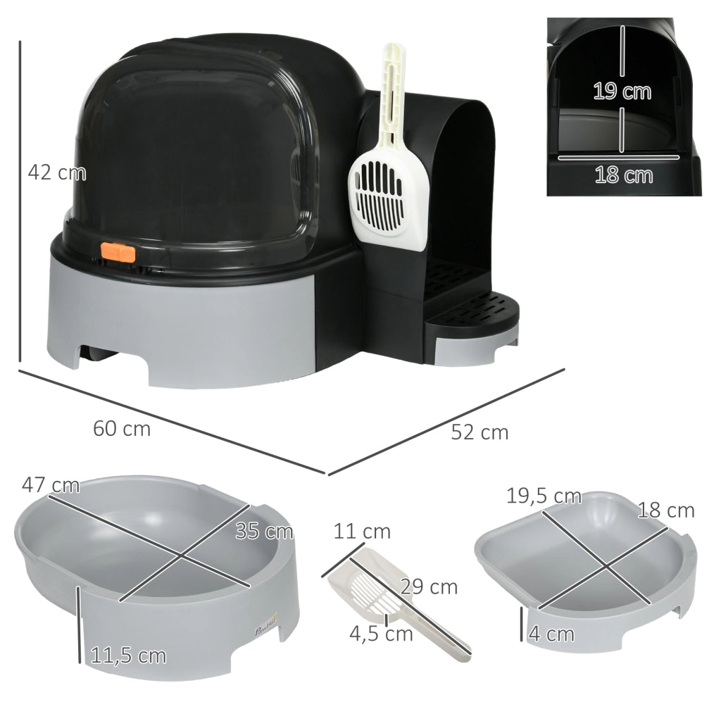 Casetta per gatti ¨C Minimal ¨C Grigio + Nero