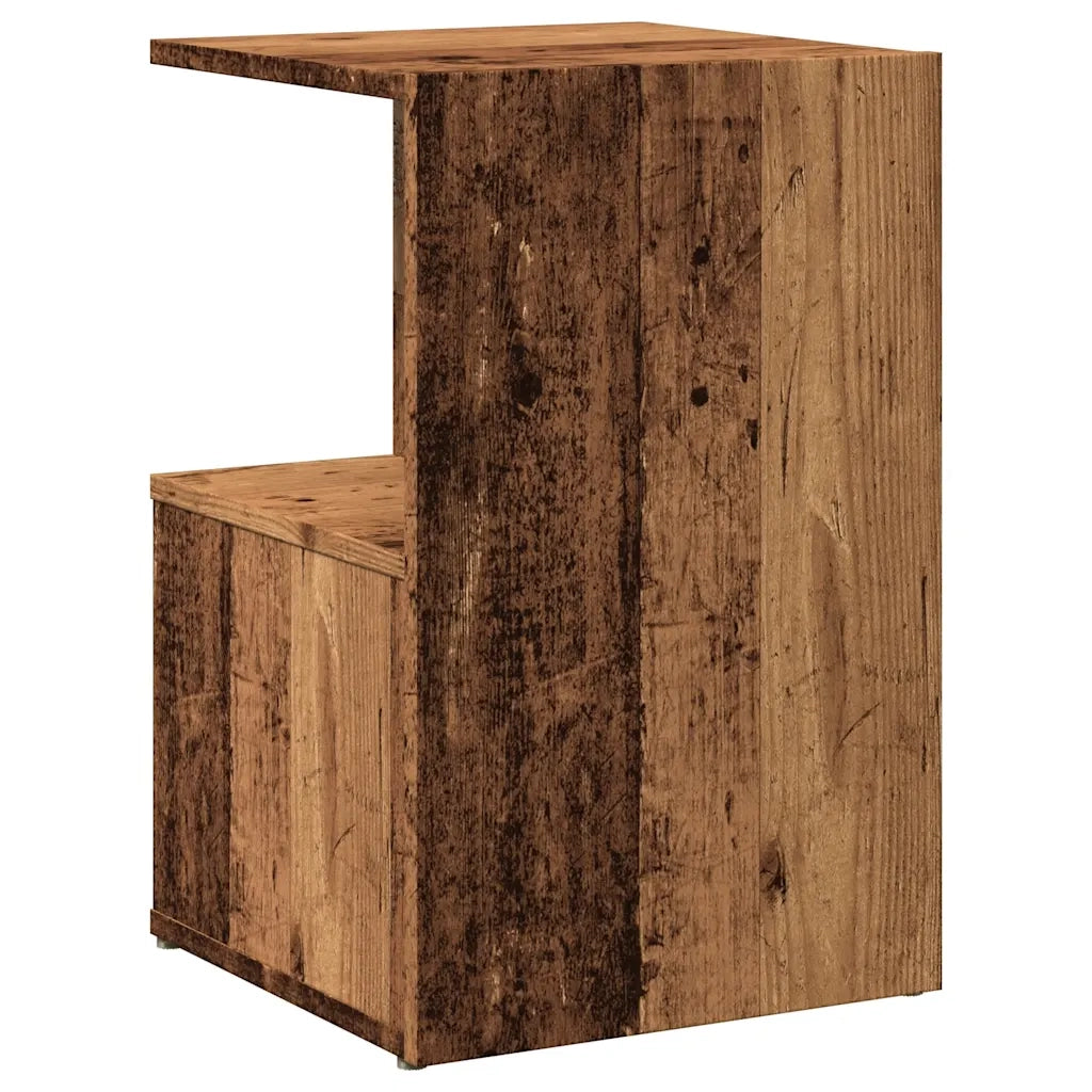 Comodino-Tavolino da notte Legno Vecchio 35x35x55 cm in Legno Multistrato
