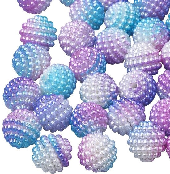 Bacchette Acriliche a Bachi - 200 Pezzi - Bacchette Acriliche a Bachi Colorate Lilla/ Arcobaleno - Diametro 10 Mm - Bacchette Acriliche Ronde per la Creazione di Gioielli - Leggere e Resistenti