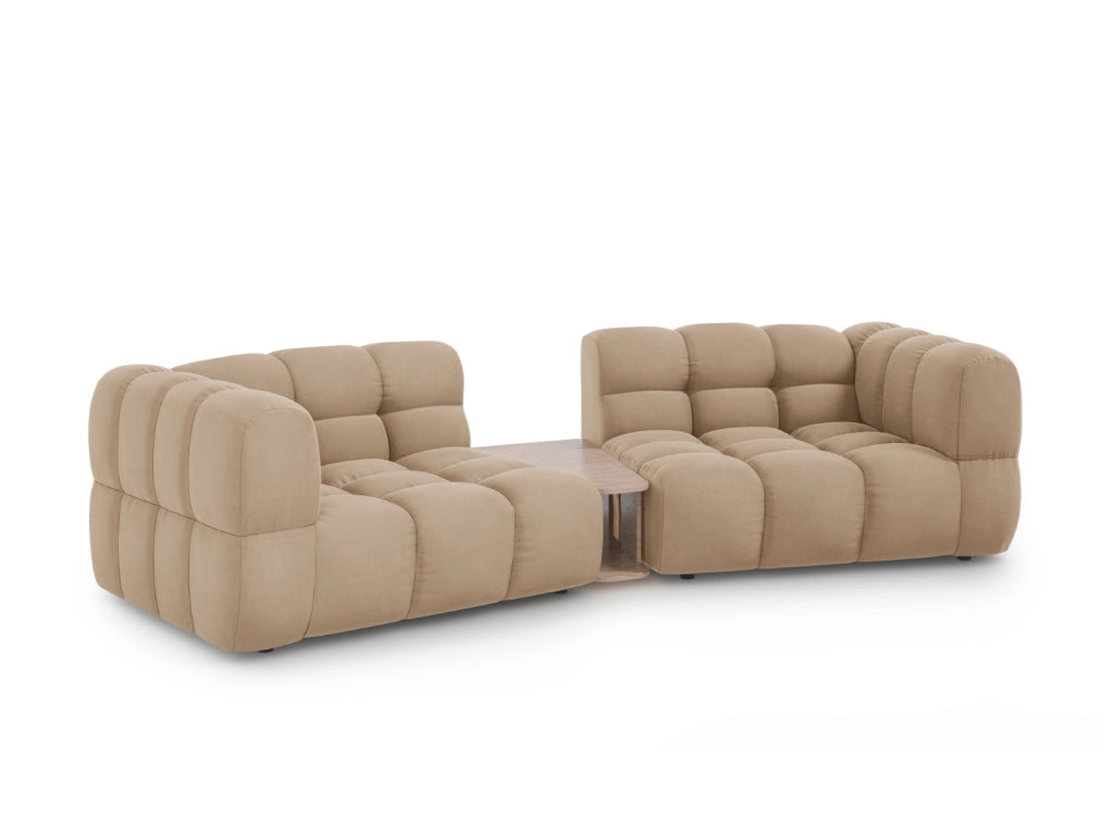Cosmopolitan Design - Divano modulare "Sky" 2 posti in velluto sabbia 