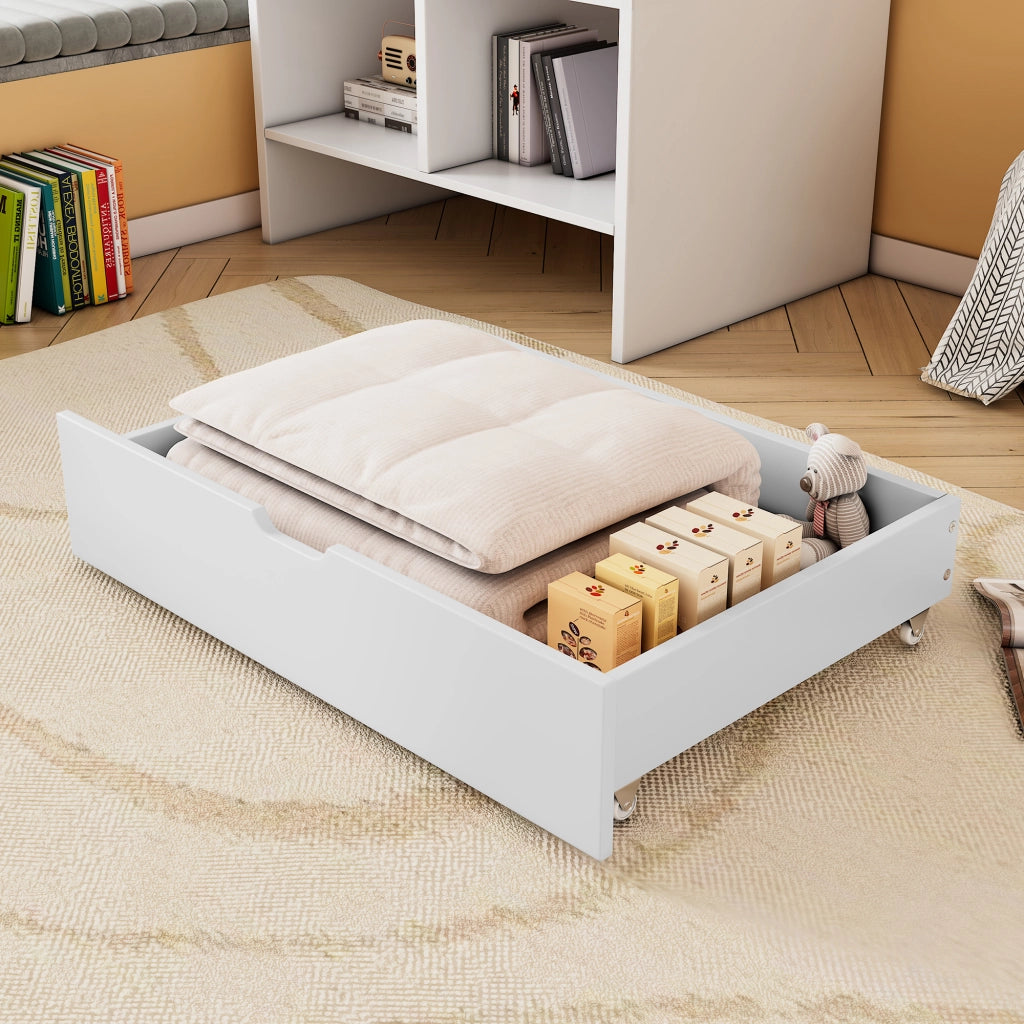 cassetti per letto mdf bianco 93 x 66.5 cm