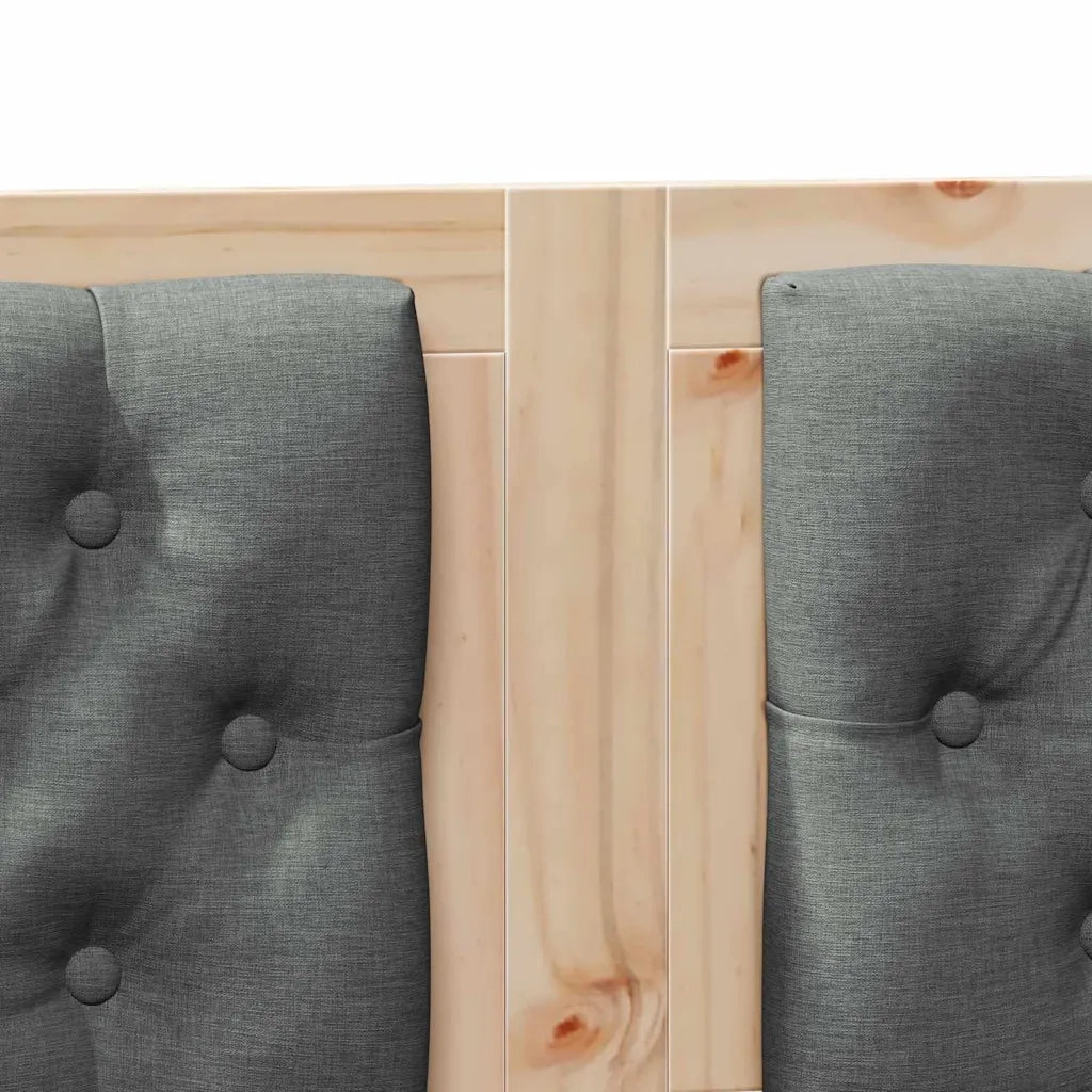 Testiera-Testata-Testiera Decorativa marrone e grigio scuro 120 cm Legno di pino massello