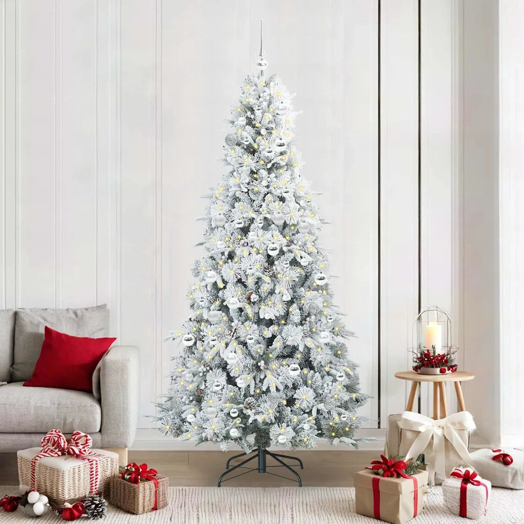 Albero di Natale Artificiale con Rami Pieghevoli Bianco 210 cm 3397502