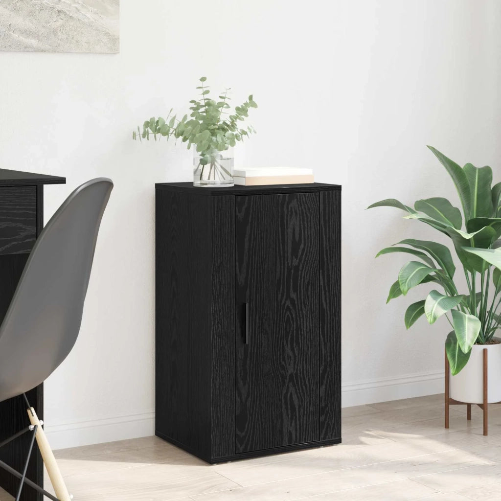 Credenza | Madia | Buffet da pranzo | Armadio da pranzo Rovere Nero 40 x 33 x 70 cm Legno multistrato
