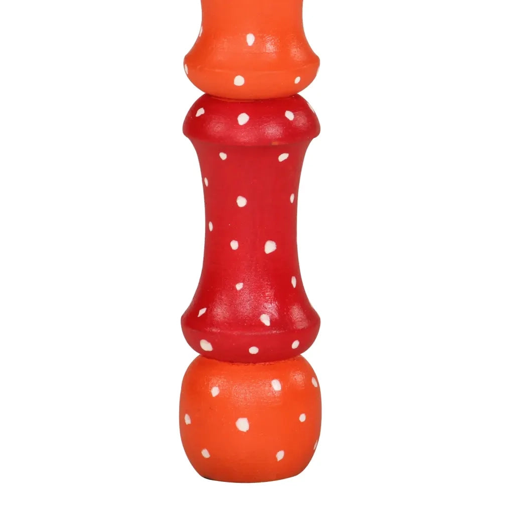 Tavolino salotto | Tavolino da caff¨¨ | Tavolino da Soggiorno Arancione Dipinto a Mano Legno Massello Mango