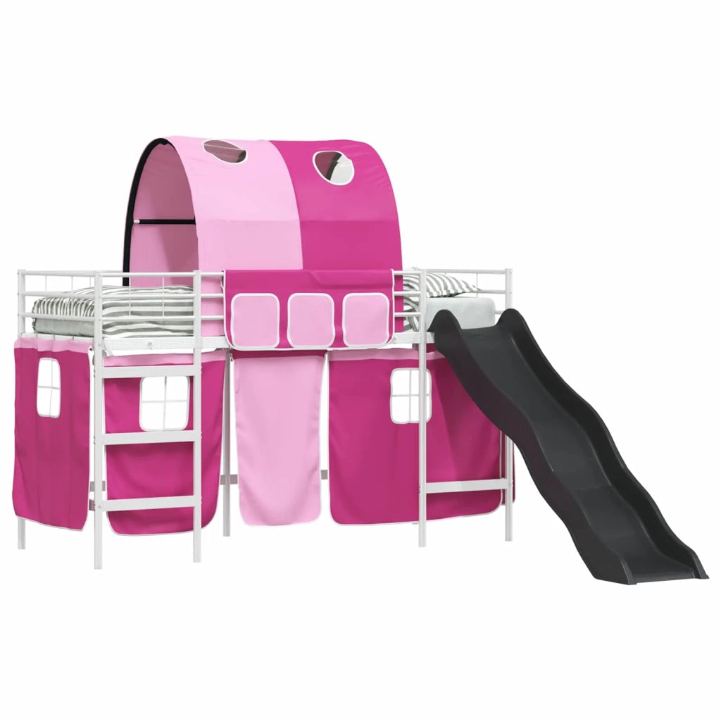 Struttura del letto loft per bambini Bianco e Rosa 75 x 190 cm 42020864