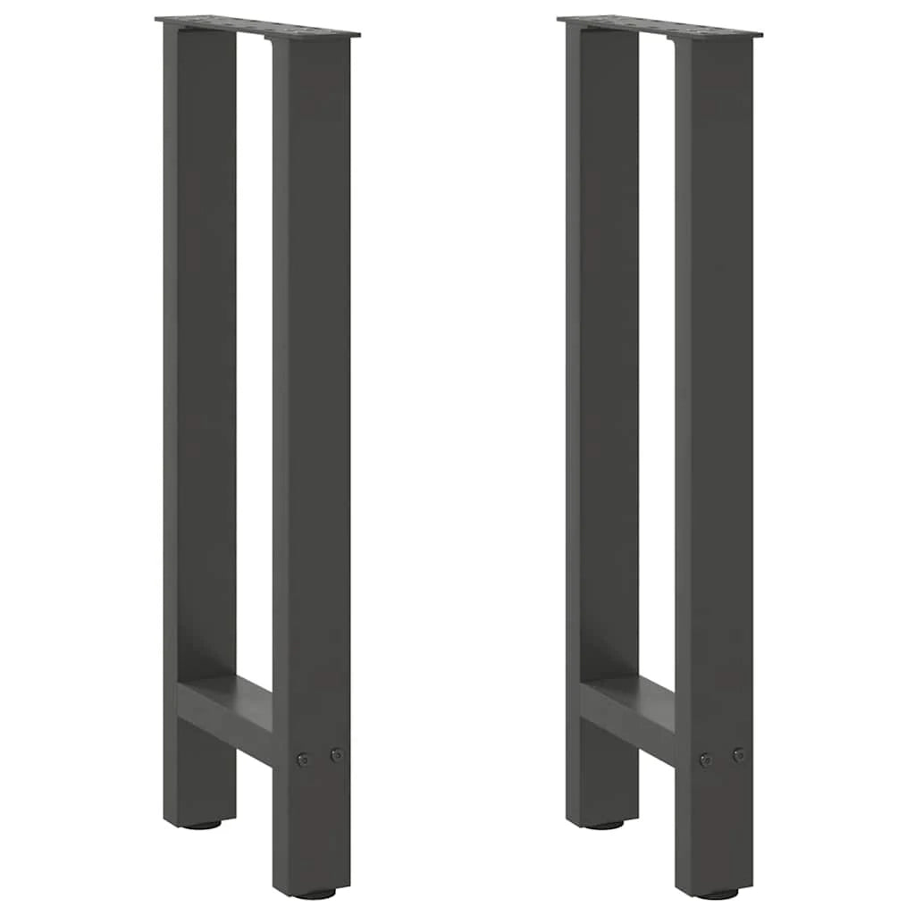 Set di 2 gambe per consolle regolabili e robuste 28 x 72-73 cm estetica moderna acciaio antracite 02_0057534
