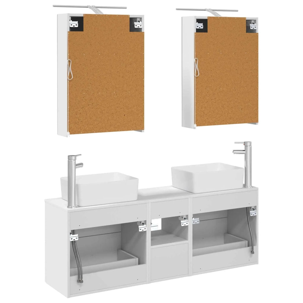 Set di mobili per il bagno 5 pz Bianco 3406831