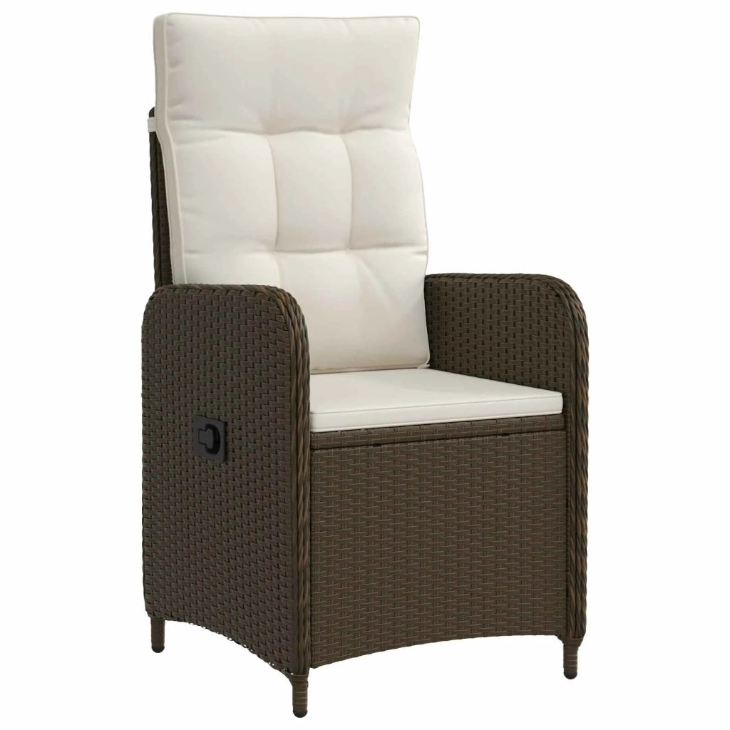 Set da pranzo per esterni 3 pz Marrone e Bianco Crema 3422310