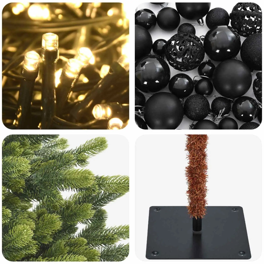 Albero di Natale artificiale con palline 180 cm 300 LED 3466415