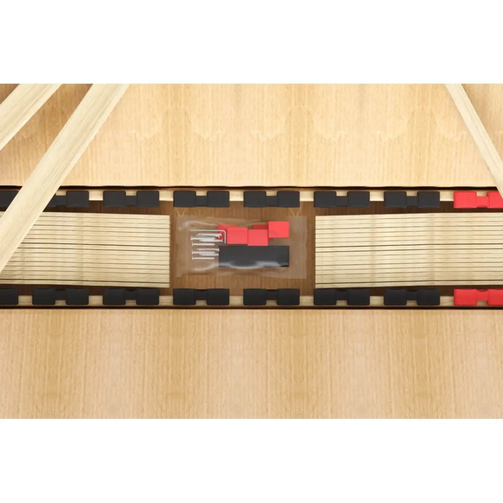 Sommier ZITTARO – 28 doghe – 70x200 cm – Finitura quercia e nero – Comfort e robustezza