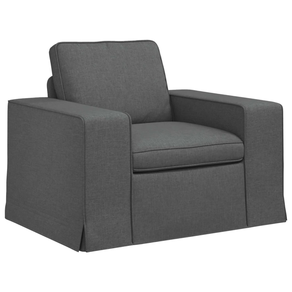 Set di divani 2 pcs Grigio scuro 222 x 80 x 82 cm Tessuto 3407589