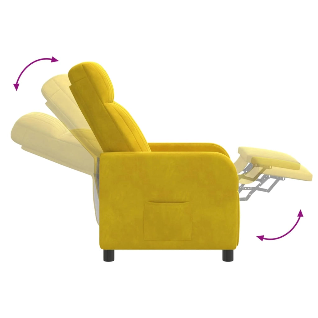 Poltrona Massaggiante Giallo Velluto (V) 42035126