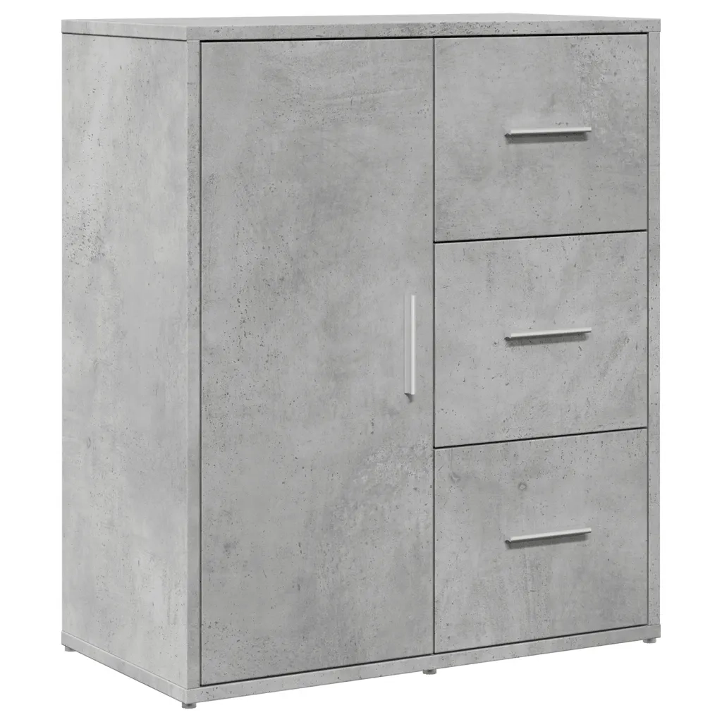 Credenza-Buffet-Armadio da cucina Grigio Cemento 60x31x70 cm in Legno Multistrato 534482