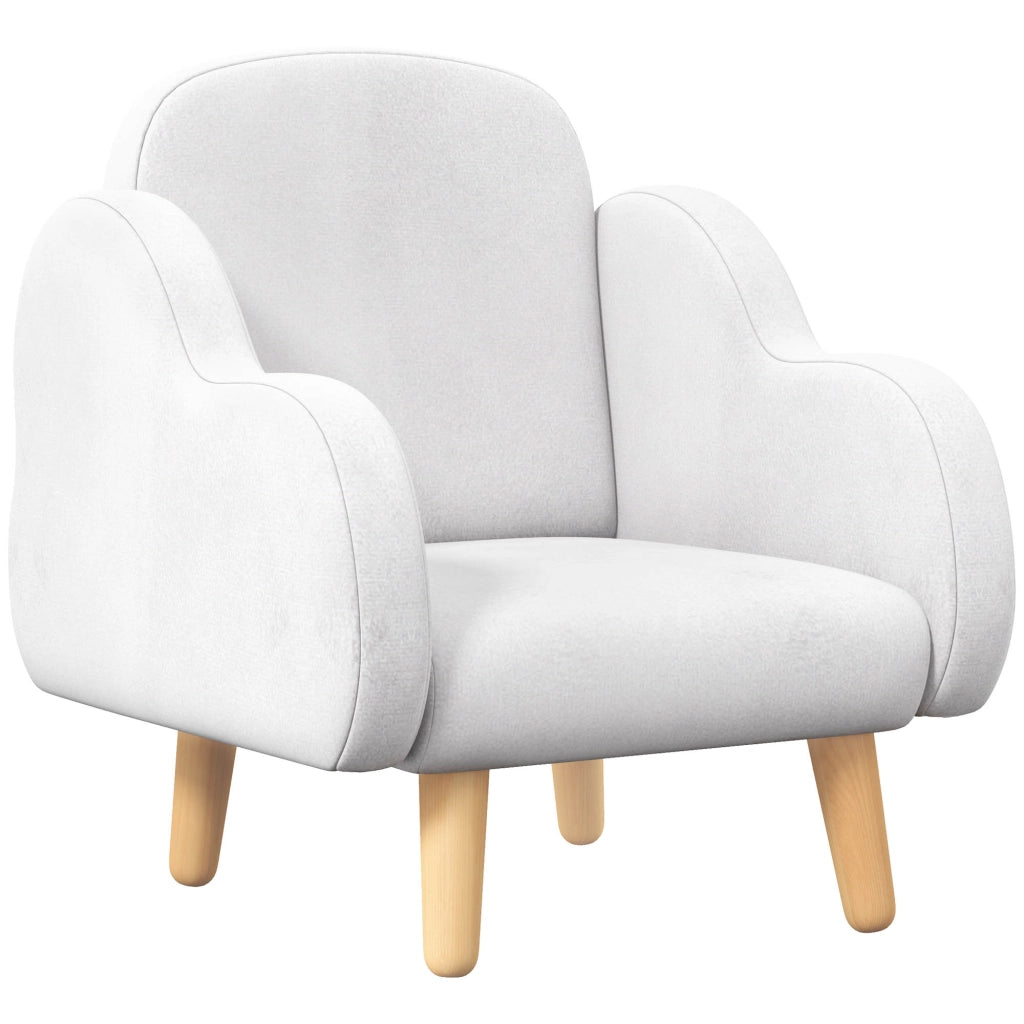 Poltrona Bambini ¨C Minimal ¨C Tessuto Bianco 46x51x55 cm