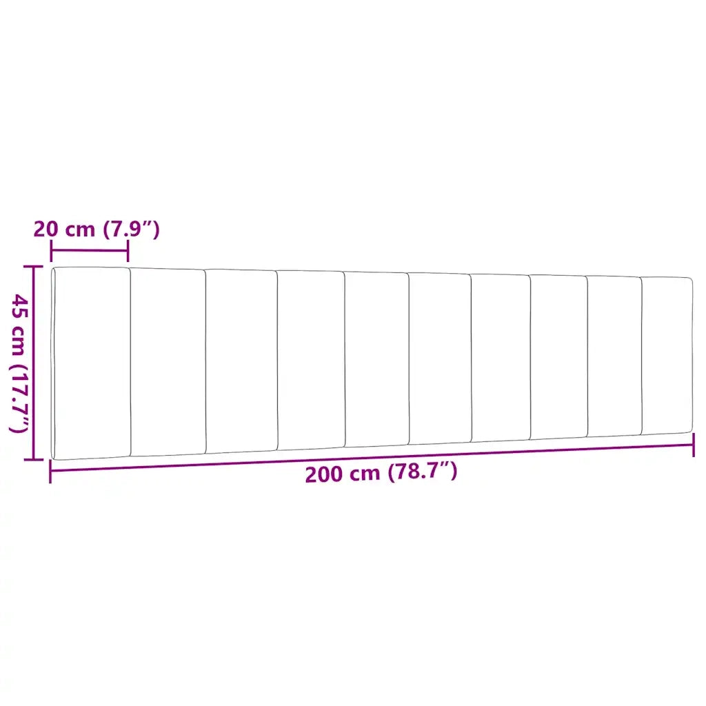 Cuscino Testiera Hanko Blu 200 cm in Tessuto 4019190
