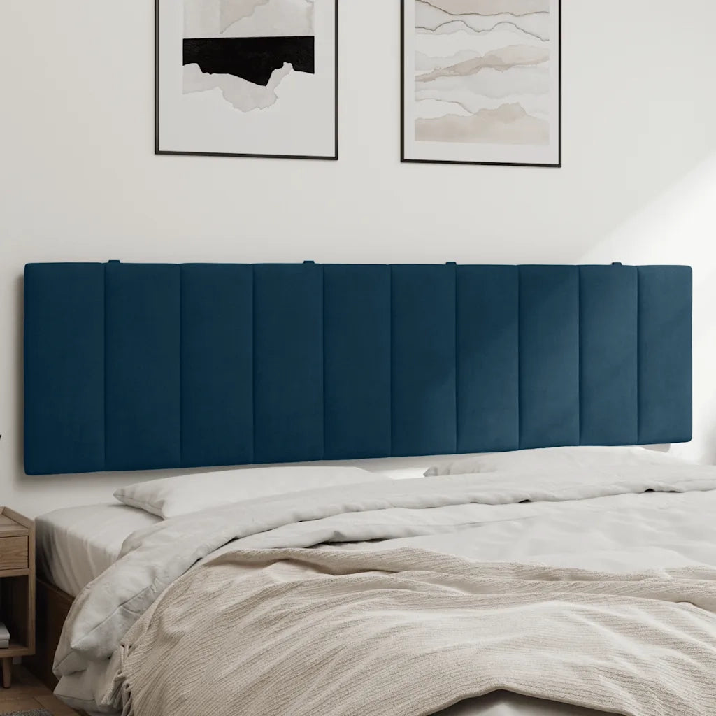 Cuscino Testiera Hanko Blu 180 cm in Velluto 374685