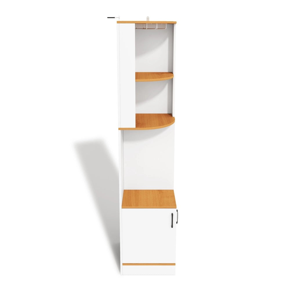 Mobile angolare per vino ¨C Minimal ¨C Bianco, legno, 40x40x182cm